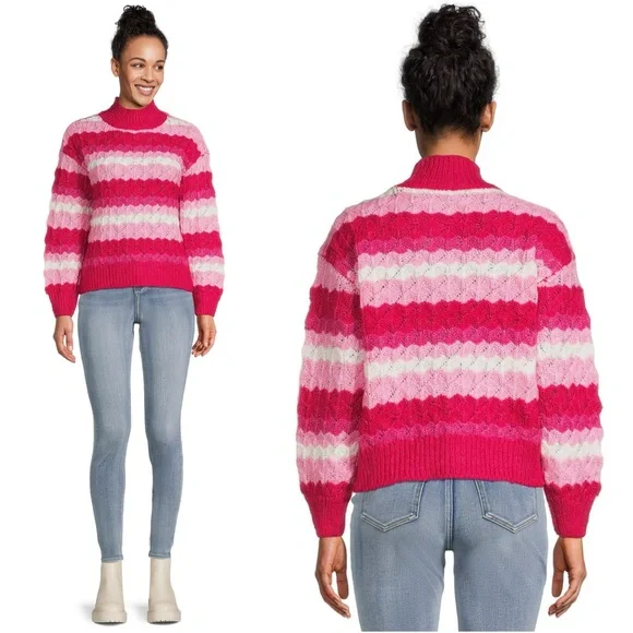 99 Jane Street Women's Pink and White Sweater-size S-NWT - Picture 2 of 10